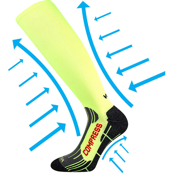 FLEX farebné kompresné podkolienky VoXX Žltá 43-46 1 pár 26458732