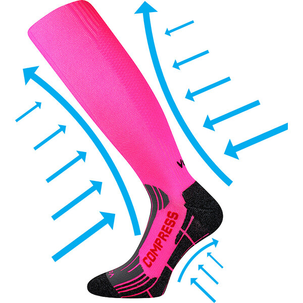 FLEX farebné kompresné podkolienky VoXX Růžová 35-38 1 pár 26458729