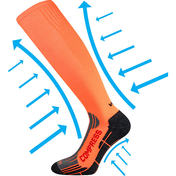 FLEX farebné kompresné podkolienky VoXX Oranžová 35-38 1 pár 26251774