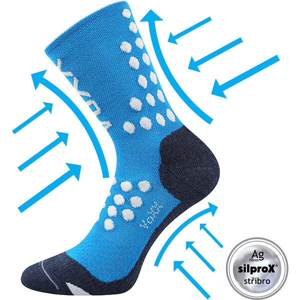 FINISH kompresné farebné športové ponožky VoXX Modrá 43-46 1 pár 67127256