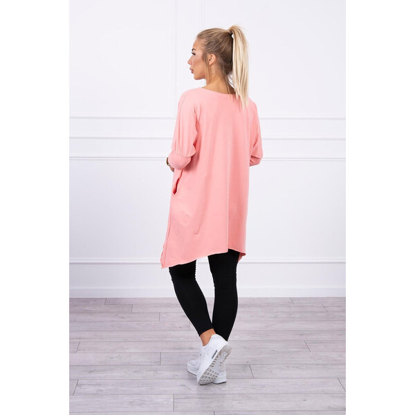 MladaModa Tunika s potlačou dúhových pier model 9006 marhuľová 43383309