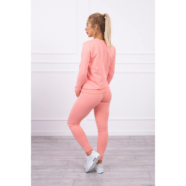 MladaModa Športová tepláková súprava model 9090 marhuľová 24670865