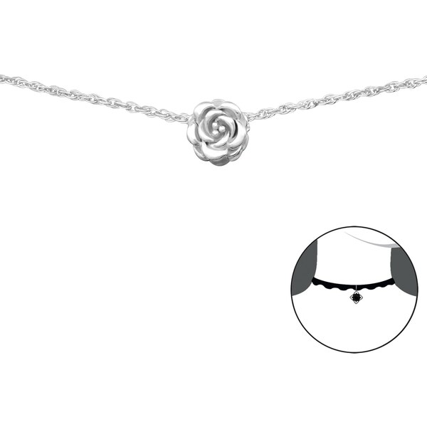 MAJYA Strieborný prívesok s retiazkou RUŽA 10634 65360876