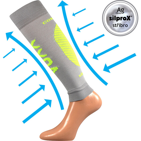 PROTECT kompresné návlek VoXX - LÝTKO Sv. sivá S / M 1 kus 26458823