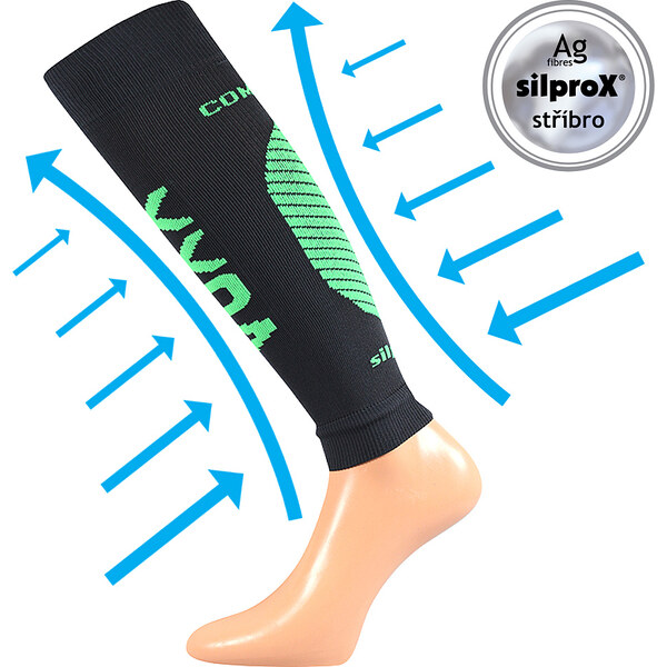 PROTECT kompresné návlek VoXX - LÝTKO Tm. sivá L / XL 1 kus 26458824