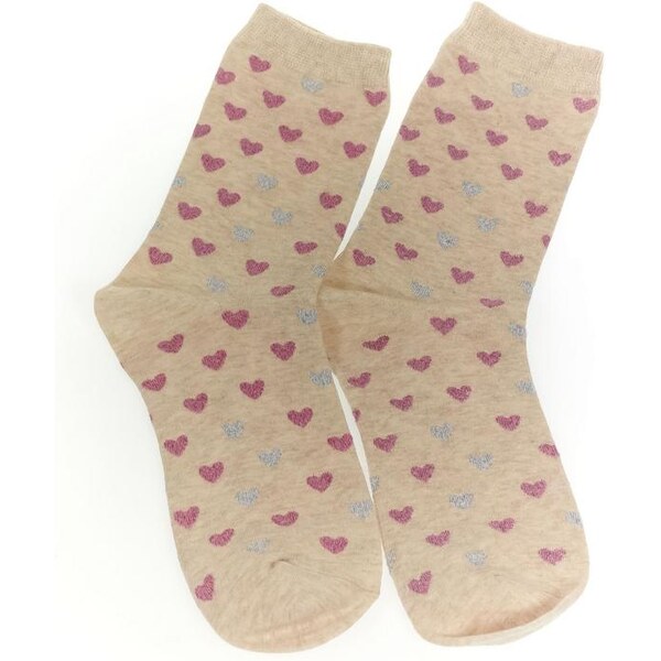 AURA.VIA Dámske béžové ponožky LOVE 24705498
