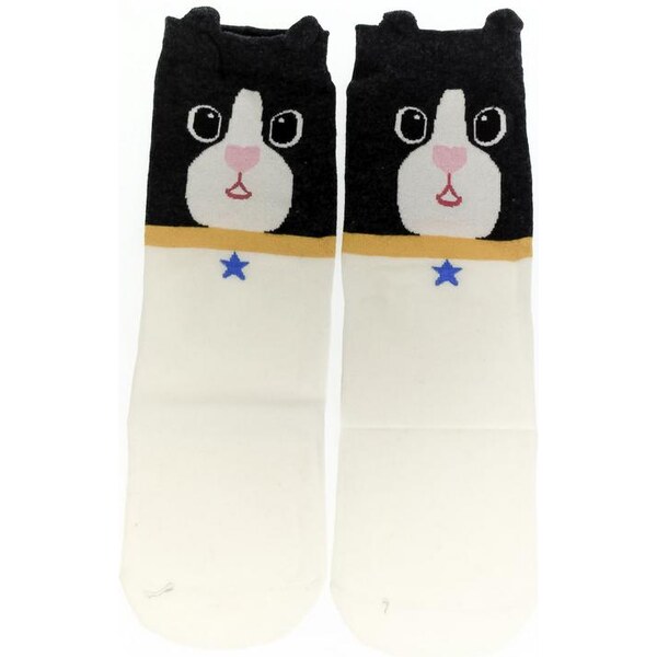 AURA.VIA Dámske biele ponožky KITTY 24705512