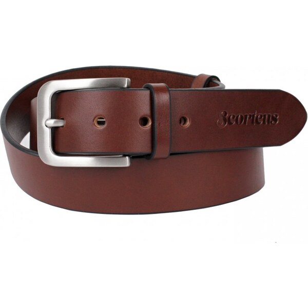 Scorteus Pánsky kožený opasok Scorteus SC - 2040 hnedý 40748639