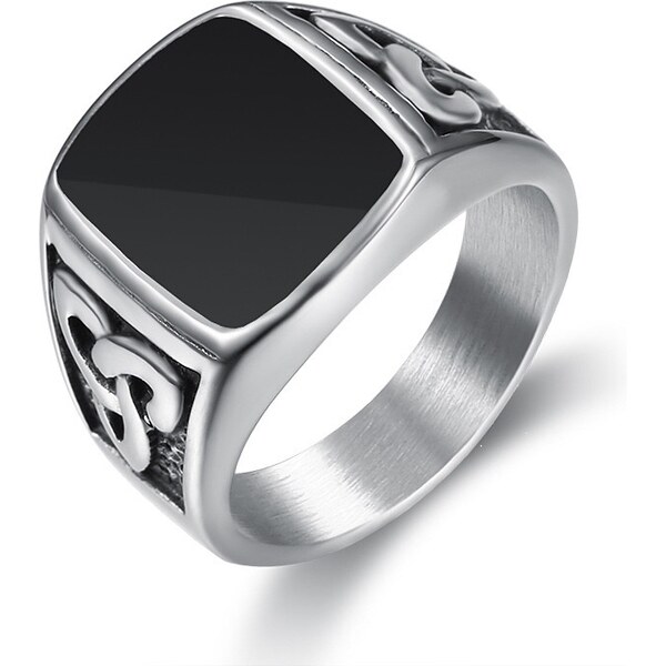 Sams Artisans Prsteň Triquetra Čierny chirurgická oceľ IPRM016 26768212