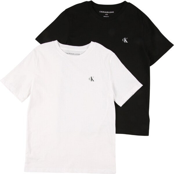 Calvin Klein Jeans Tričko čierna / biela 58512141