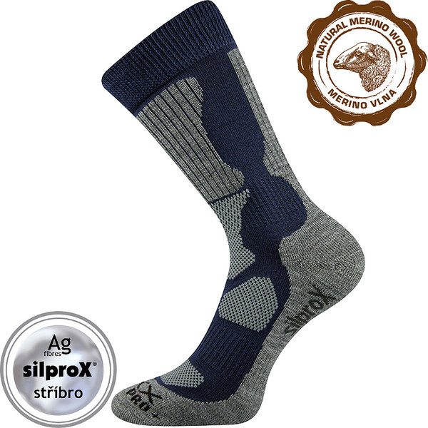 ETREX teplé ponožky so striebrom VOXX - PONOŽKY Tm. modrá 39-42 1 pár 27456793