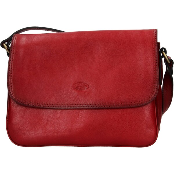 Kožená dámska crosbody kabelka Katana Jarnia - tmavo červená 24847339