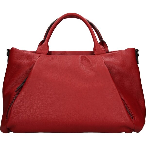 Elegantná dámska kožená kabelka Katana Stella - tmavo červená 24847343