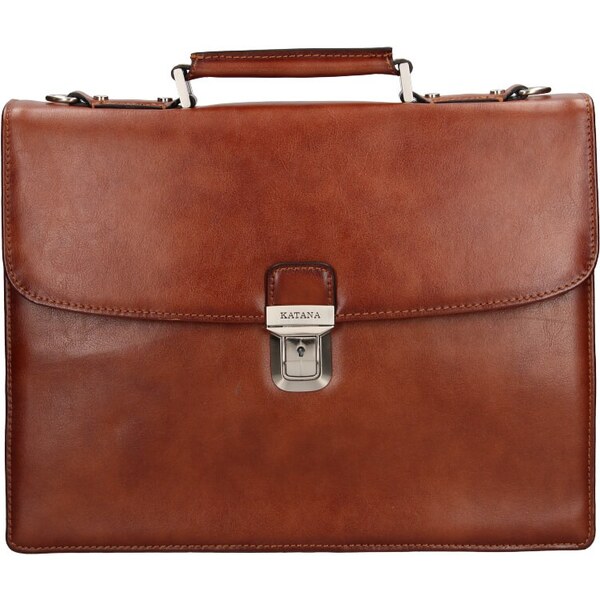 Kožená aktovka Katana Nice - hnedá 64567095