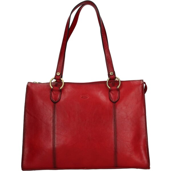 Elegantná dámska kožená kabelka Katana Jarusk - tmavo červená 24847358