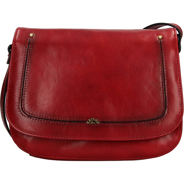Kožená dámska crosbody kabelka Katana Zorra - tmavo červená 24847366