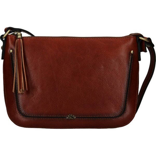 Kožená dámska crosbody kabelka Katana Rena - tmavo hnedá 50207984