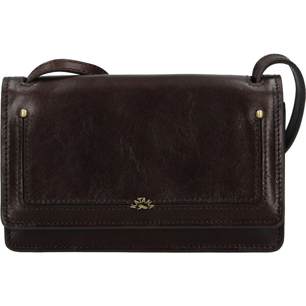 Kožená dámska crosbody kabelka Katana Nicca - tmavo hnedá 57131277