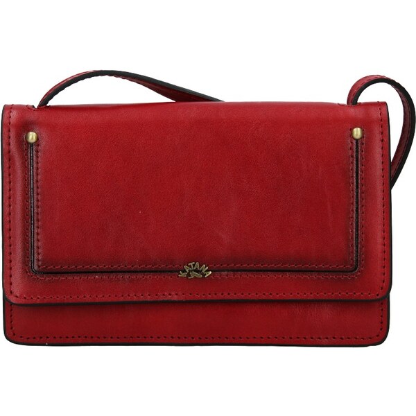 Kožená dámska crosbody kabelka Katana Nicca - tmavo červená 24847398