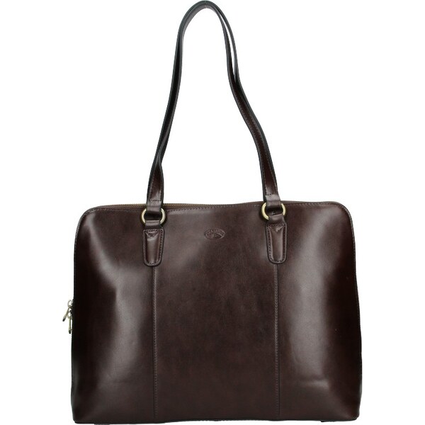 Katana Elegantná dámska kožená kabelka Katan Apolens - tmavo hnedá 24847412