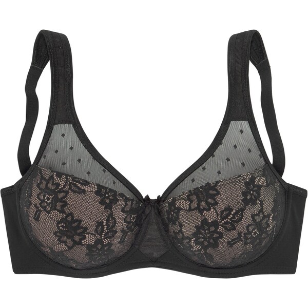 NUANCE Zmenšujúca podprsenka hnedá / čierna 62023838