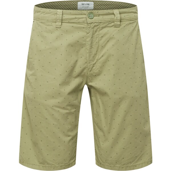 Only & Sons Chino nohavice WILL pastelovo zelená / tmavozelená 64919883