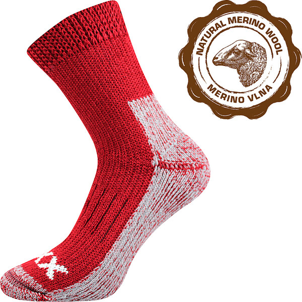 ALPIN zimné vlnené merino termo ponožky VoXX Červená 39-42 1 pár 26458920