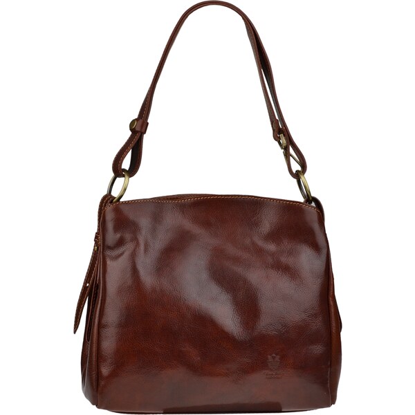 Hnedá kožená talianska kabelka Federica Marrone Scura NovaKabelka.sk 56634209