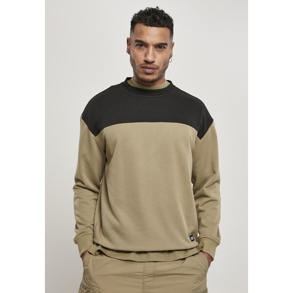 Urban Classics Top Block Crewneck Khaki/Black 50647746