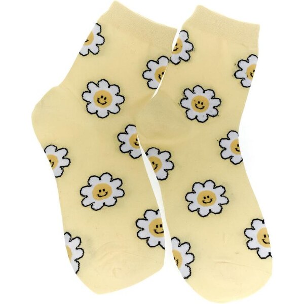 AURA.VIA Dámske žlté ponožky LETTY 24932488