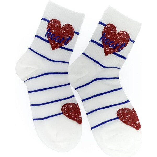 AURA.VIA Dámske biele ponožky LOVS 24932502