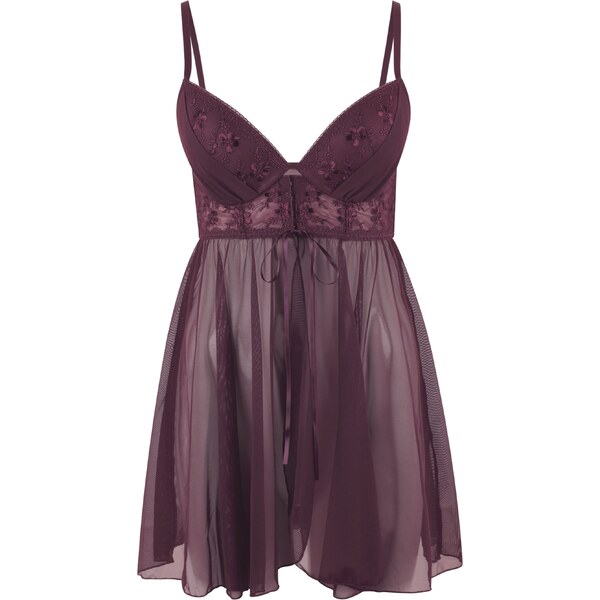 LASCANA Negližé baklažánová / bordová 54220933