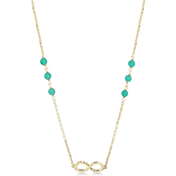 Lillian Vassago Zlatý náhrdelník s achátmi LLV22-GN013 25042206