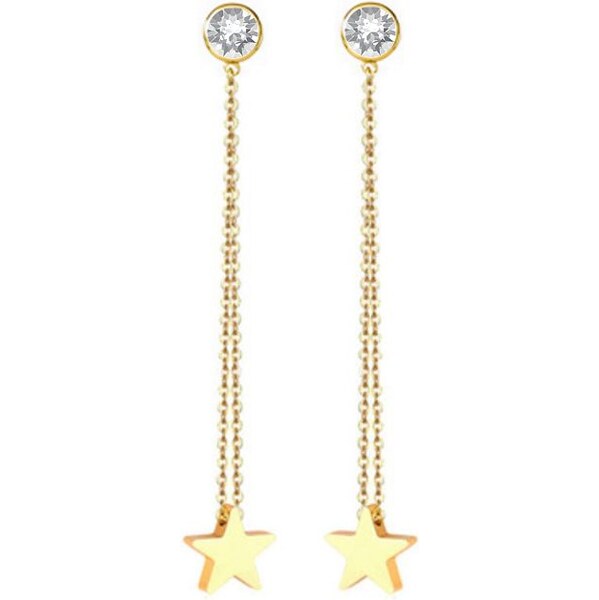 SWAROVSKI Elements Swarovski e. zlaté, visacie náušnice hviezdy Etoile 25064802