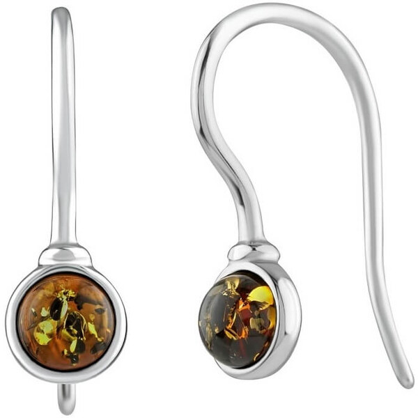 Silvego Strieborné náušnice s prírodným jantárom AAJ414S2 66579519