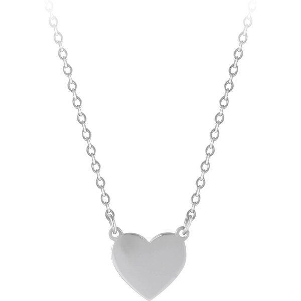 Troli Romantický oceľový náhrdelník so srdiečkom 66593920