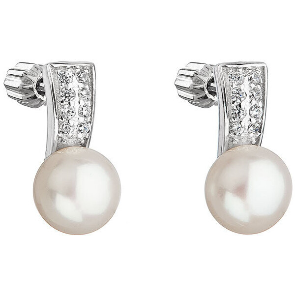 Evolution Group Strieborné náušnice s perlou Pavona 21001.1 biela 66584422