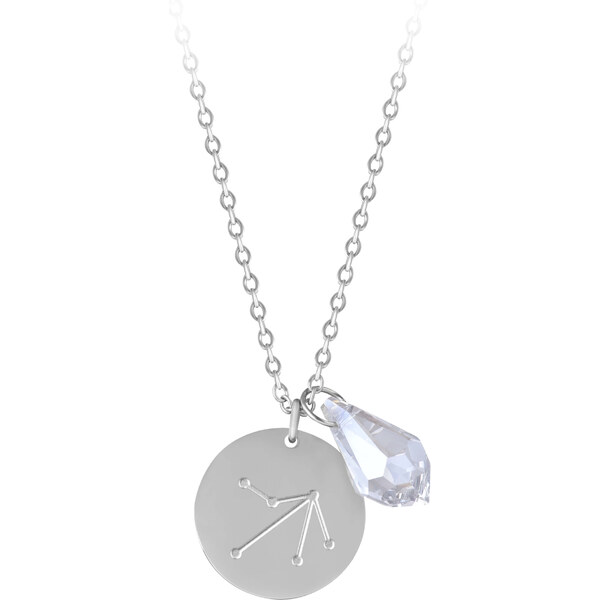 Troli Oceľový náhrdelník Strelec sa zirkónom (retiazka, 2x prívesok) 66588915