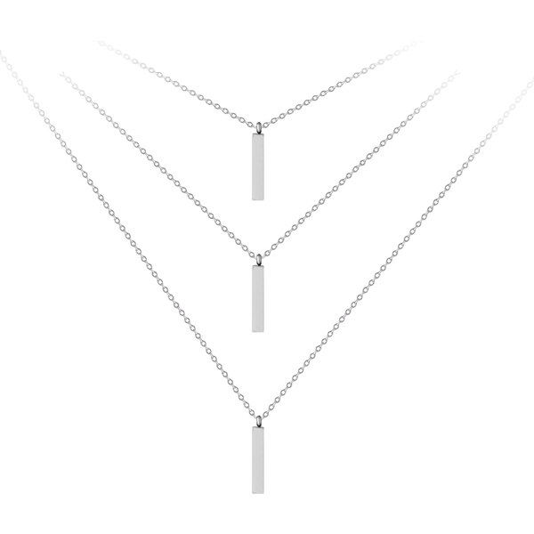 Troli Trojitý oceľový náhrdelník s príveskami 66592406