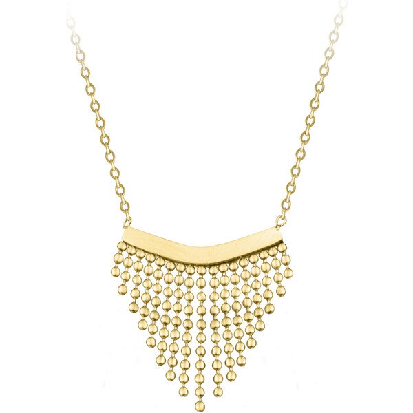 Troli Moderné oceľový náhrdelník s ozdobou Chains Gold 66579872