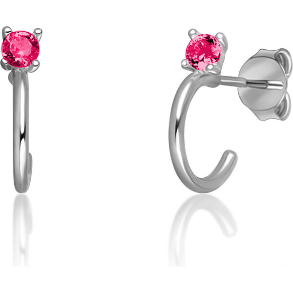 JVD Nežné strieborné náušnice kruhy so zirkónmi SVLE0700XH2R100 67246266