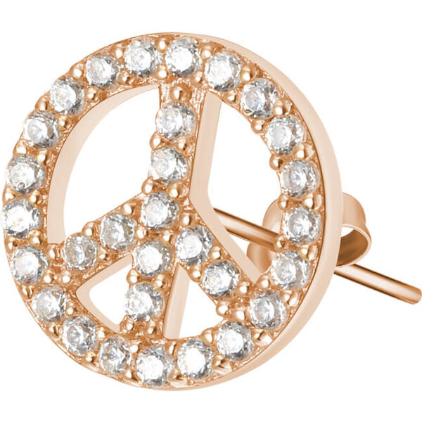 Rosato Bronzová single náušnica so zirkónmi Peace Storie RZO024 66585191