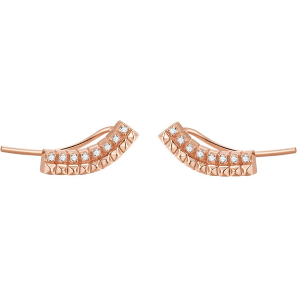 Rosato Pozdĺžne bronzové náušnice so zirkónmi cubic RZO041 66578226