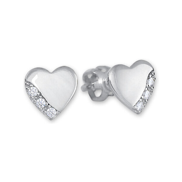 Soliter Náušnice z bieleho zlata Srdiečka s kryštálmi 239 001 01071 07 66585691