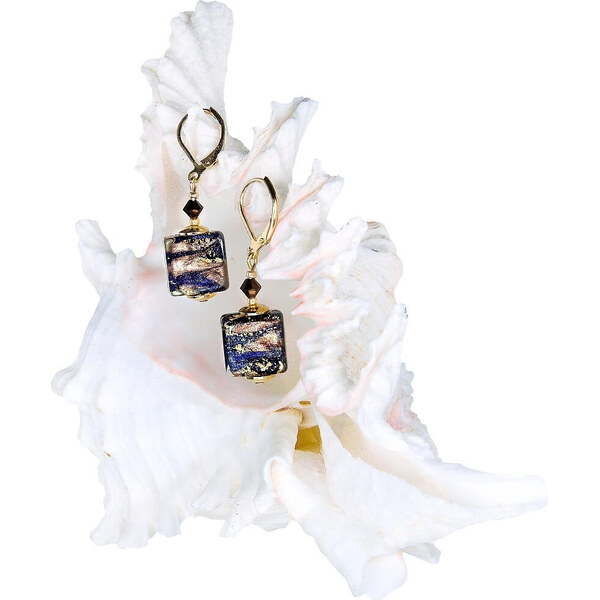 Lampglas Honosné náušnice Egyptian Goddess s 24 karátovým zlatom v 66675845