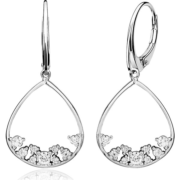 MOISS Úchvatné strieborné náušnice so zirkónmi E0001316 66586650