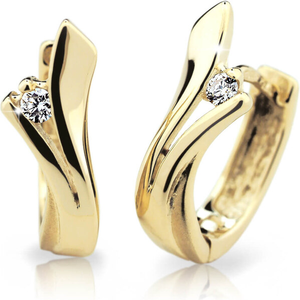 Cutie Diamonds Luxusné kruhové náušnice zo žltého zlata s briliantmi 66582777