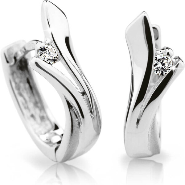 Cutie Diamonds Luxusné kruhové náušnice z bieleho zlata s briliantmi 66591794