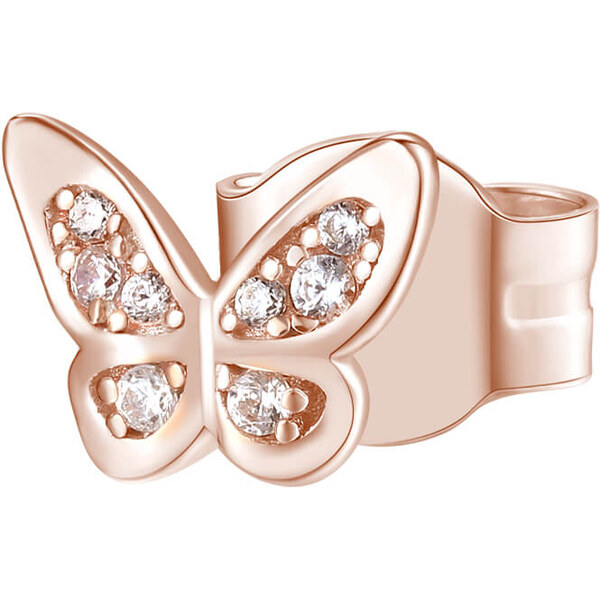 Rosato Bronzová single náušnica so zirkónmi Motýľ Storie RZO052 66579573