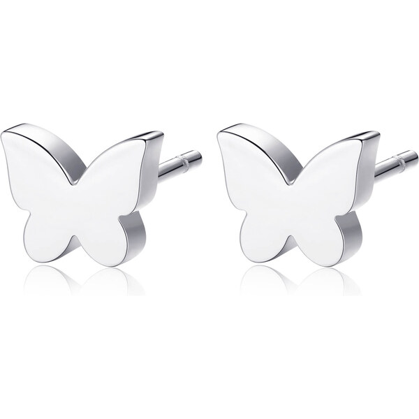 SAgapõ Krásne oceľové náušnice motýle CLICK SCK156 66580258